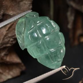 Prehnite Verde chiaro naturale da 19.26 ct, Taglio a fantasia, Traslucido