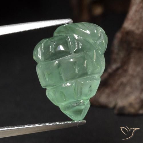 Prehnite Verde chiaro naturale da 11.58 ct, Taglio a fantasia, Traslucido