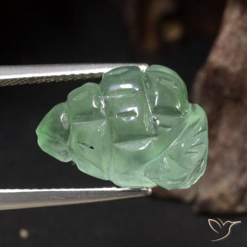 Prehnite Verde chiaro naturale da 11.58 ct, Taglio a fantasia, Traslucido