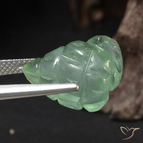Prehnite Verde chiaro naturale da 11.58 ct, Taglio a fantasia, Traslucido