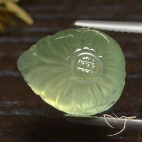 Prehnite Giallo verde naturale da 10.20 ct, Forma a pera, Traslucido