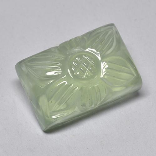 Prehnite naturale verde da 10,04 ct, taglio fiore, trasparente