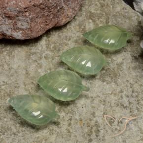 Gemme di Prehnite Giallo verde naturale da 22.14 ct, Taglio a fiore, Trasparente