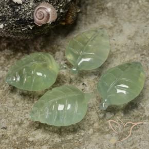Gemme di Prehnite Verde lime chiaro naturale da 17.67 ct, Taglio a fiore, Trasparente