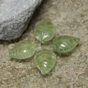Gemme di Prehnite Pera Verde naturale da 16.96 ct, Taglio a fiore, Trasparente