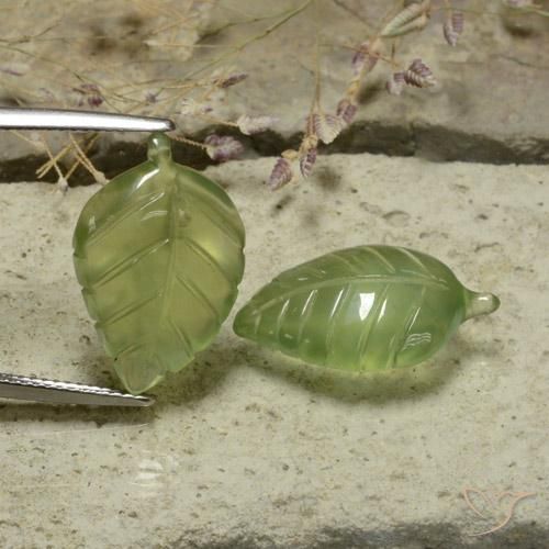 17.34ctw Naturale Verde medio Prehnite, Taglio a fantasia, Traslucido
