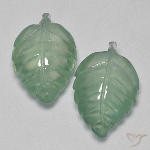 15.01ctw Naturale Menta verde Prehnite, Taglio a fantasia, Trasparente