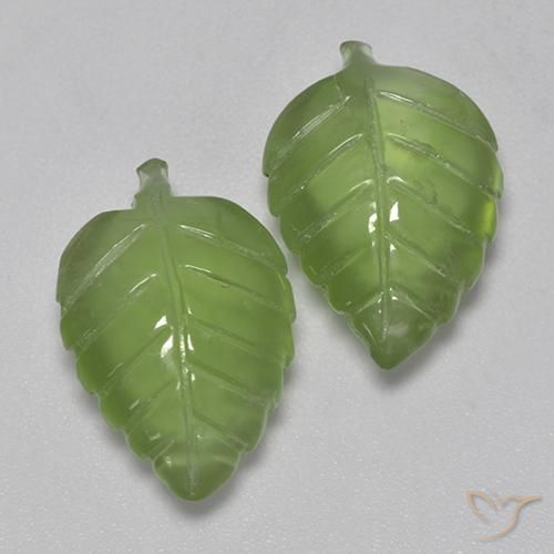 Gemme di Prehnite Verde giallastro naturale da 13.81 ct, Taglio a fantasia, Trasparente