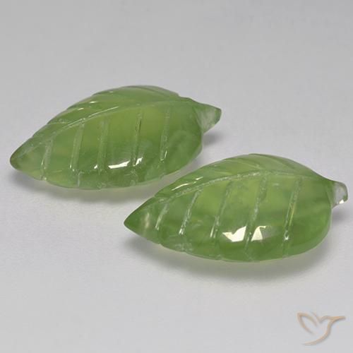 Gemme di Prehnite Verde giallastro naturale da 13.81 ct, Taglio a fantasia, Trasparente