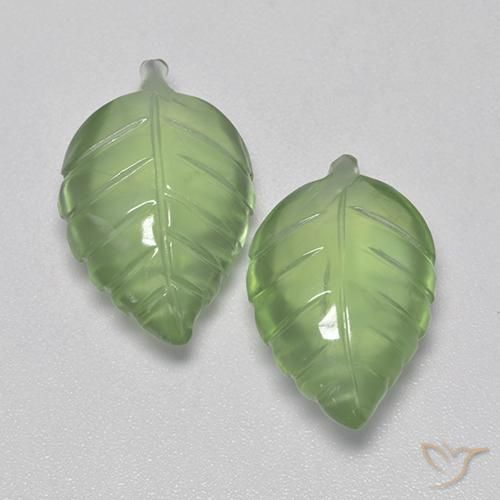 14.35ctw Naturale Verde medio Prehnite, Taglio a fantasia, Trasparente