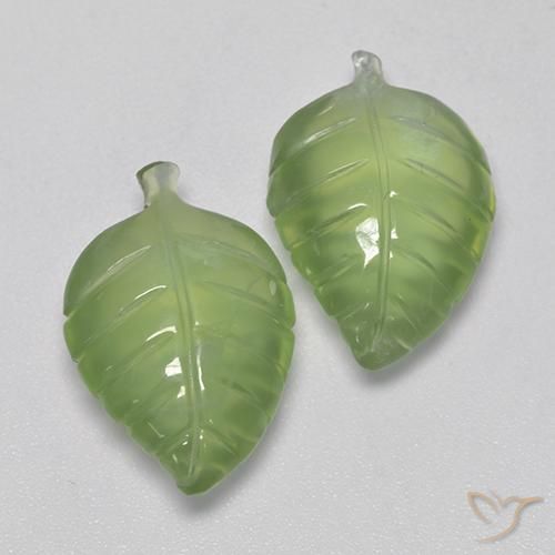 Gemme di Prehnite Giallo verde naturale da 13.56 ct, Taglio a fantasia, Trasparente