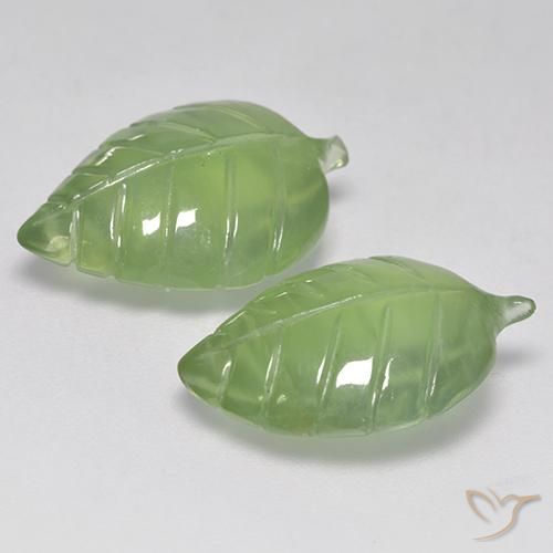 Gemme di Prehnite Verde caldo naturale da 15.75 ct, Taglio a fantasia, Trasparente