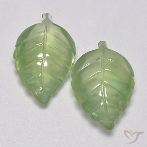 14.20ctw Naturale Verde Pera Pallido Prehnite, Taglio a fantasia, Trasparente