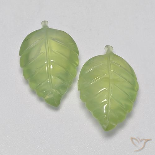13.35ctw Naturale Verde caldo Prehnite, Taglio a fantasia, Trasparente