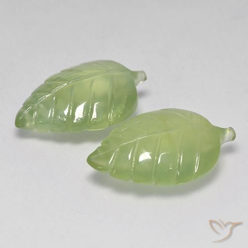 Gemme di Prehnite Verde caldo naturale da 13.35 ct, Taglio a fantasia, Trasparente