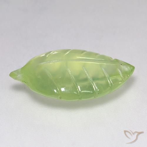 Prehnite Verde lime naturale da 7.38 ct, Taglio a fantasia, Trasparente