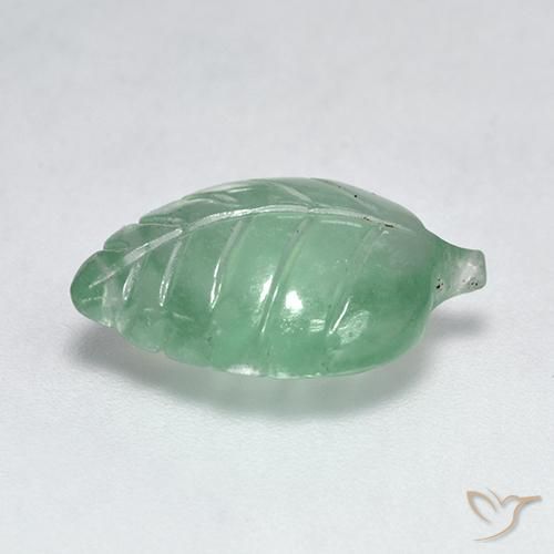 Prehnite Menta verde naturale da 4.94 ct, Taglio a fantasia, Trasparente