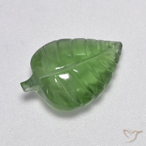 Prehnite Verde medio naturale da 4.66 ct, Taglio a fantasia, Trasparente