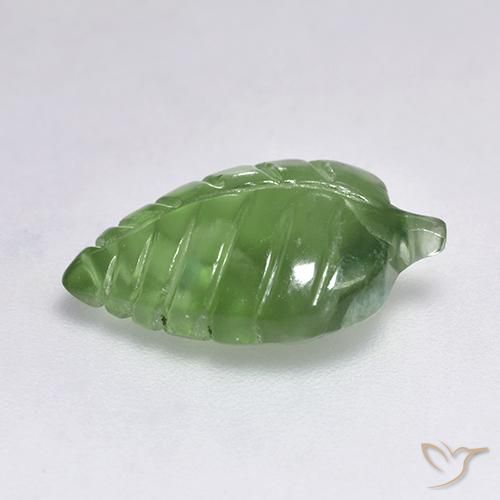Prehnite Verde medio naturale da 4.66 ct, Taglio a fantasia, Trasparente