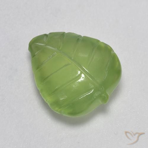 4.86ct Naturale Verde giallastro Prehnite, Taglio a fantasia, Trasparente