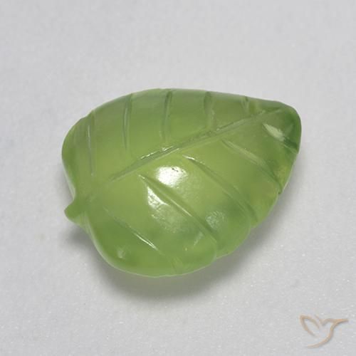 Prehnite Verde giallastro naturale da 4.86 ct, Taglio a fantasia, Trasparente