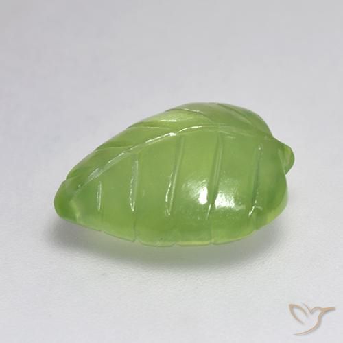 Prehnite Verde giallastro naturale da 4.86 ct, Taglio a fantasia, Trasparente