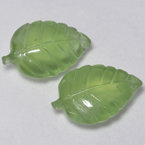 Prehnite naturale verde da 11,71 ct, forma fantasia, trasparente