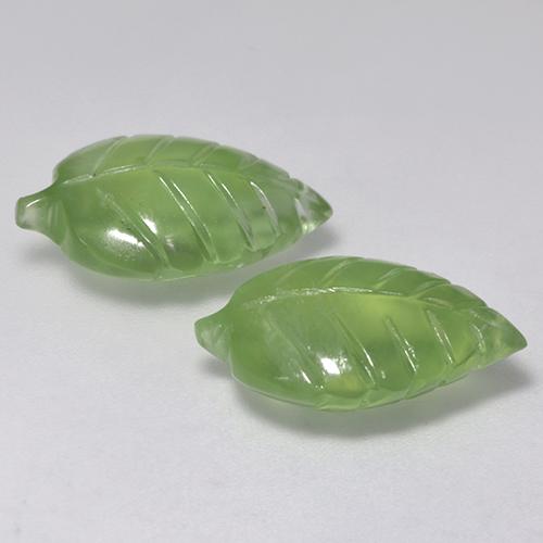 Prehnite naturale verde da 11,71 ct, forma fantasia, trasparente