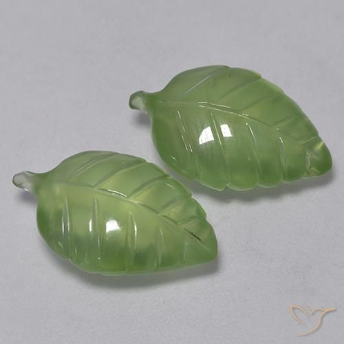 Gemme di Prehnite Verde lime naturale da 12.46 ct, Taglio a fantasia, Trasparente
