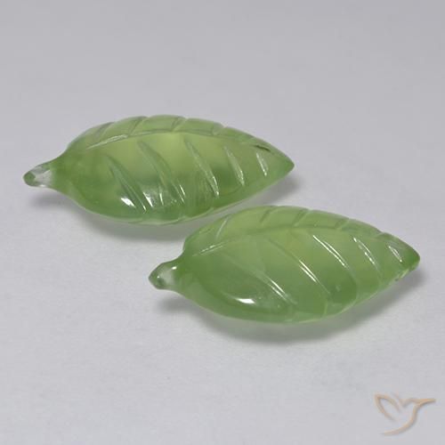Gemme di Prehnite Verde lime naturale da 12.46 ct, Taglio a fantasia, Trasparente