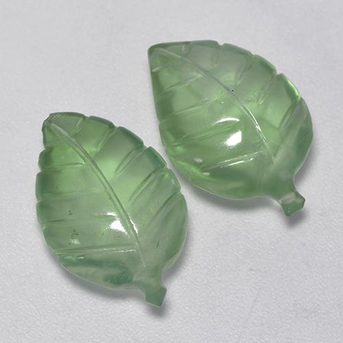 Prehnite naturale verde da 11,38 ct, forma fantasia, trasparente