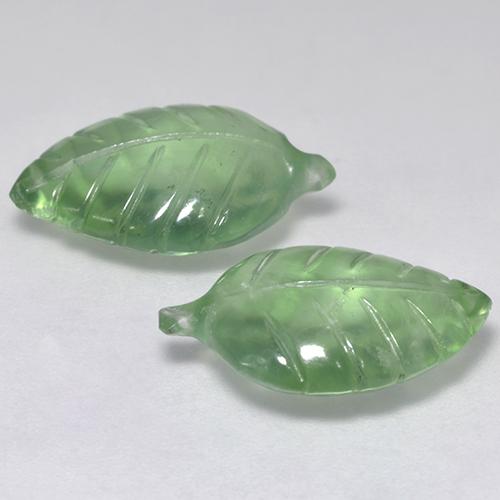 Prehnite naturale verde da 11,38 ct, forma fantasia, trasparente