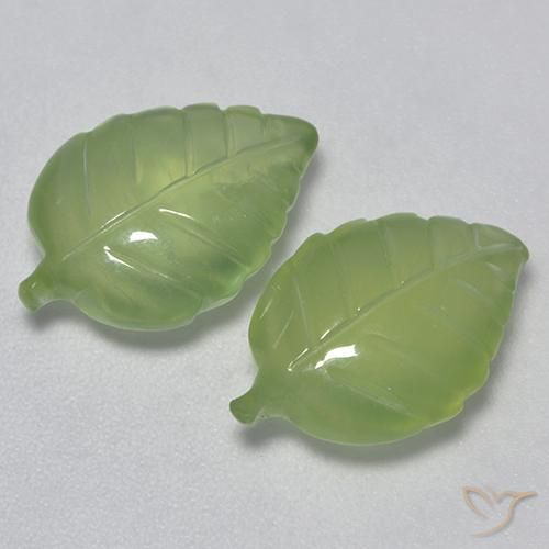 10.37ctw Naturale Pera Verde Prehnite, Taglio a fantasia, Trasparente