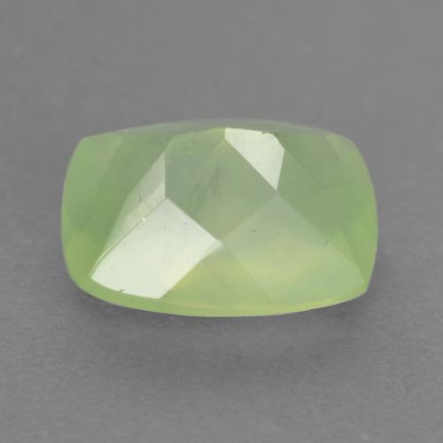 Prehnite naturale verde da 1,50 ct, taglio a cuscino, traslucido