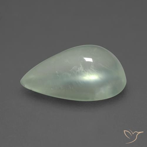 Prehnite Verde molto chiaro naturale da 2.58 ct, Forma a pera, Trasparente