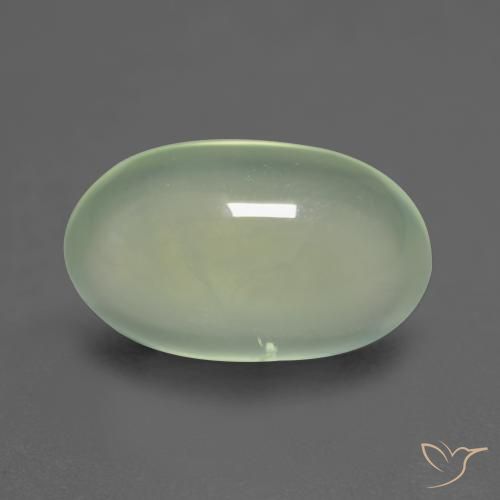 3.50ct Naturale Verde pallido Prehnite, Ovale, Trasparente