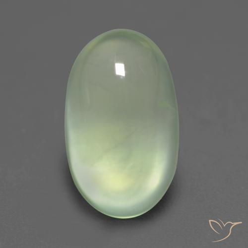 Prehnite Verde pallido naturale da 3.50 ct, Ovale, Trasparente