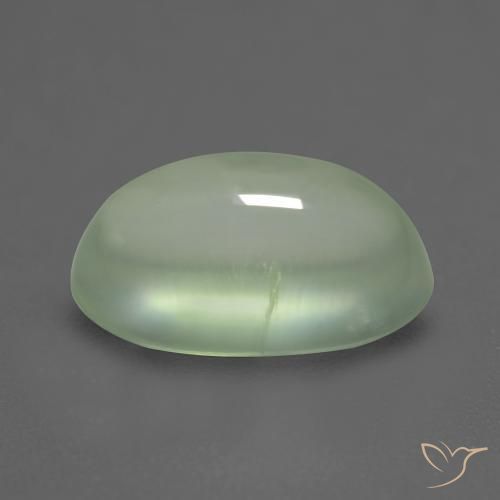 Prehnite Verde pallido naturale da 3.50 ct, Ovale, Trasparente