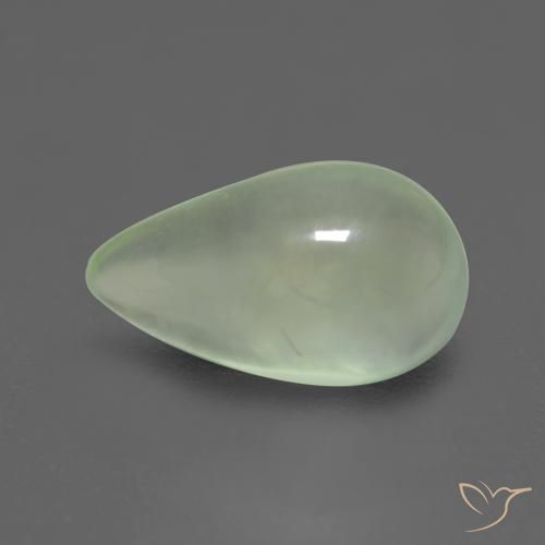1.59ct Naturale Verde Pera Pallido Prehnite, Forma a pera, Trasparente