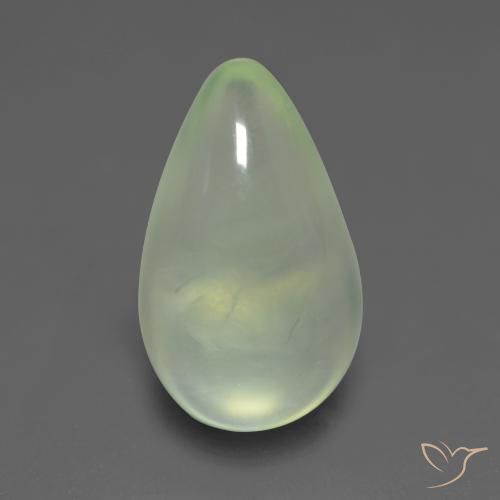Prehnite Verde Pera Pallido naturale da 1.59 ct, Forma a pera, Trasparente