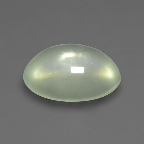 Prehnite naturale verde da 2,50 ct, taglio ovale, trasparente