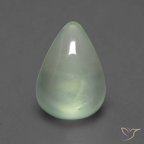 2.72ct Naturale Verde Pera Chiaro Prehnite, Forma a pera, Trasparente