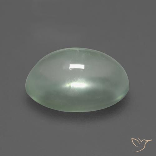 Prehnite Verde Pera Chiaro naturale da 2.42 ct, Ovale, Trasparente