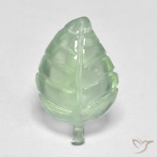 3.91ct Naturale Verde molto chiaro Prehnite, Taglio a fantasia, Trasparente