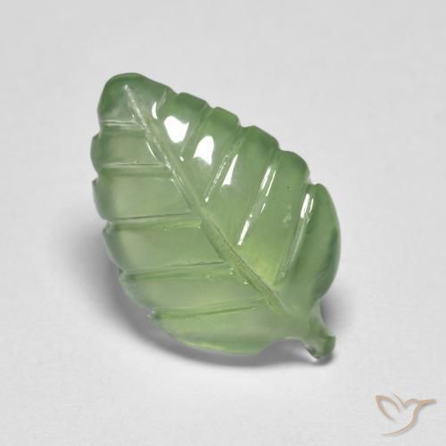 Prehnite Verde giallastro naturale da 3.86 ct, Taglio a fantasia, Trasparente