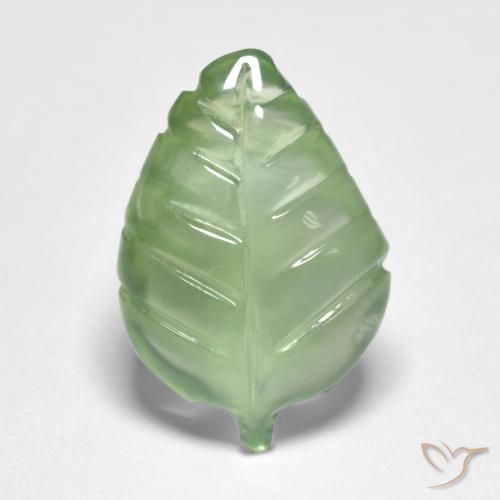 4.19ct Naturale Pera Verde Prehnite, Taglio a fantasia, Trasparente