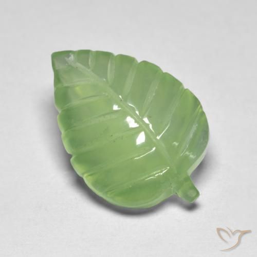 Prehnite Verde giallastro naturale da 5.85 ct, Taglio a fantasia, Trasparente