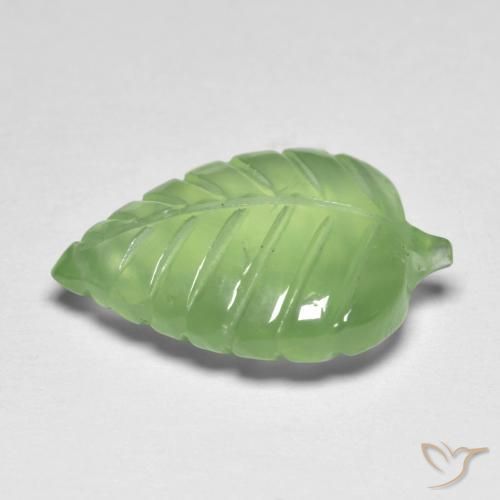 Prehnite Verde giallastro naturale da 5.85 ct, Taglio a fantasia, Trasparente