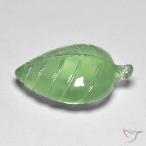 Prehnite Verde lime naturale da 7.90 ct, Taglio a fantasia, Trasparente