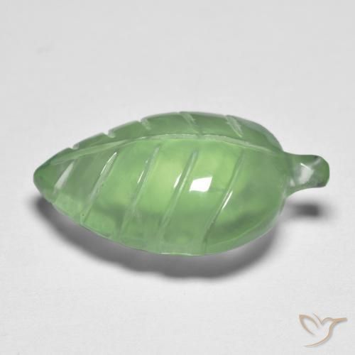 Prehnite Verde giallastro naturale da 8.13 ct, Taglio a fantasia, Trasparente